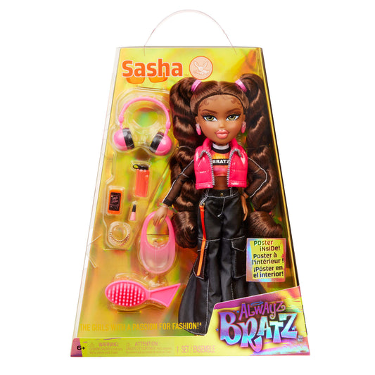 Bratz Alwayz Sasha Fashion Doll with 10 Accessories