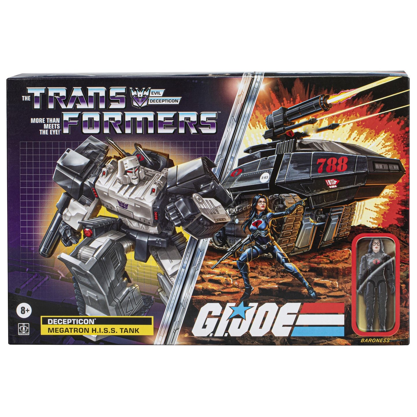 Transformers - Collaborative: G.I. Joe Mash-Up - Megatron H.I.S.S. Tank & Baroness Figure