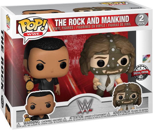 WWE The Rock vs Mankind 2 Pack Funko POP! Vinyl