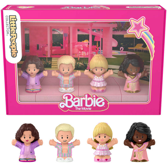 Little People Collector Barbie: the Movie Special Edition Set For Adults & Fans 4 Figures