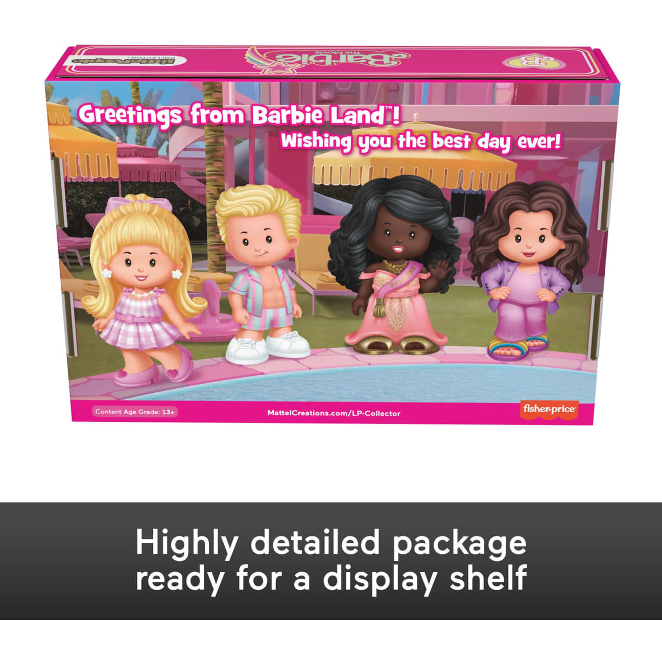 Little People Collector Barbie: the Movie Special Edition Set For Adults & Fans 4 Figures