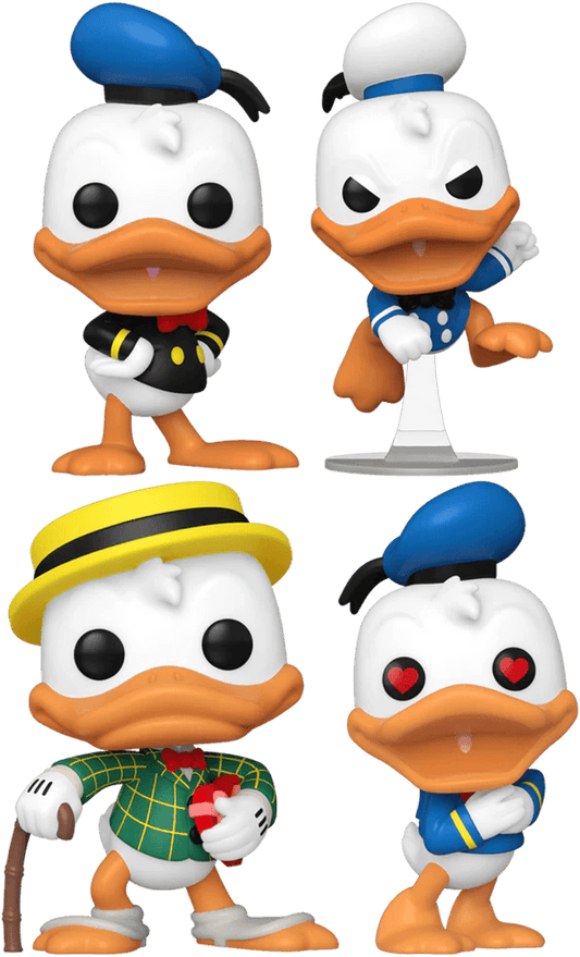 Funko Donald Duck: 90th Anniversary Bundle - 4 POP! Vinyls Disney Toys