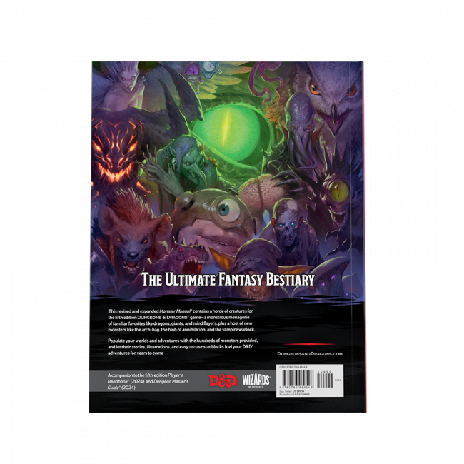 D&D Monster Manual 2024 (Hard Cover)