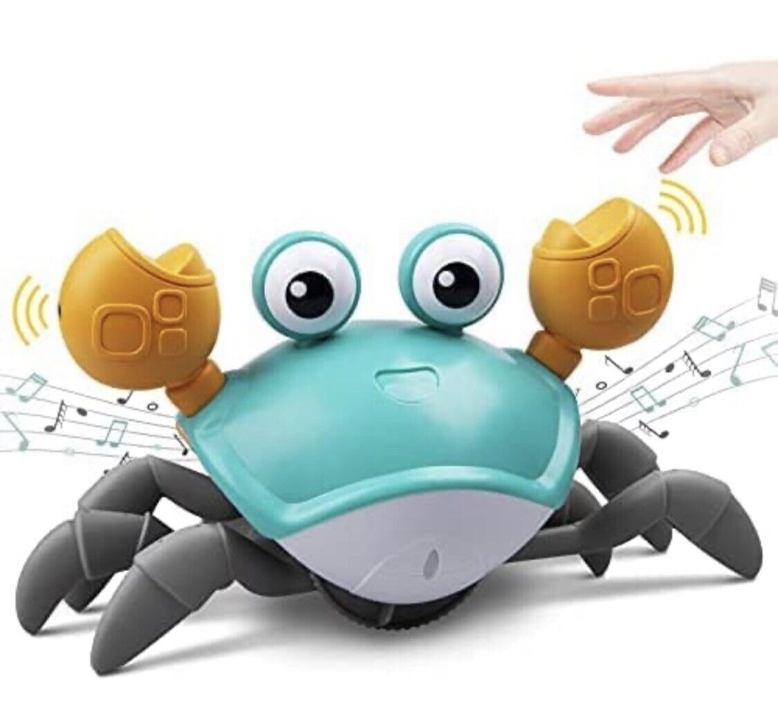 Baby Toy with Music and LED Light up for Kids, Toddler. crawling crab