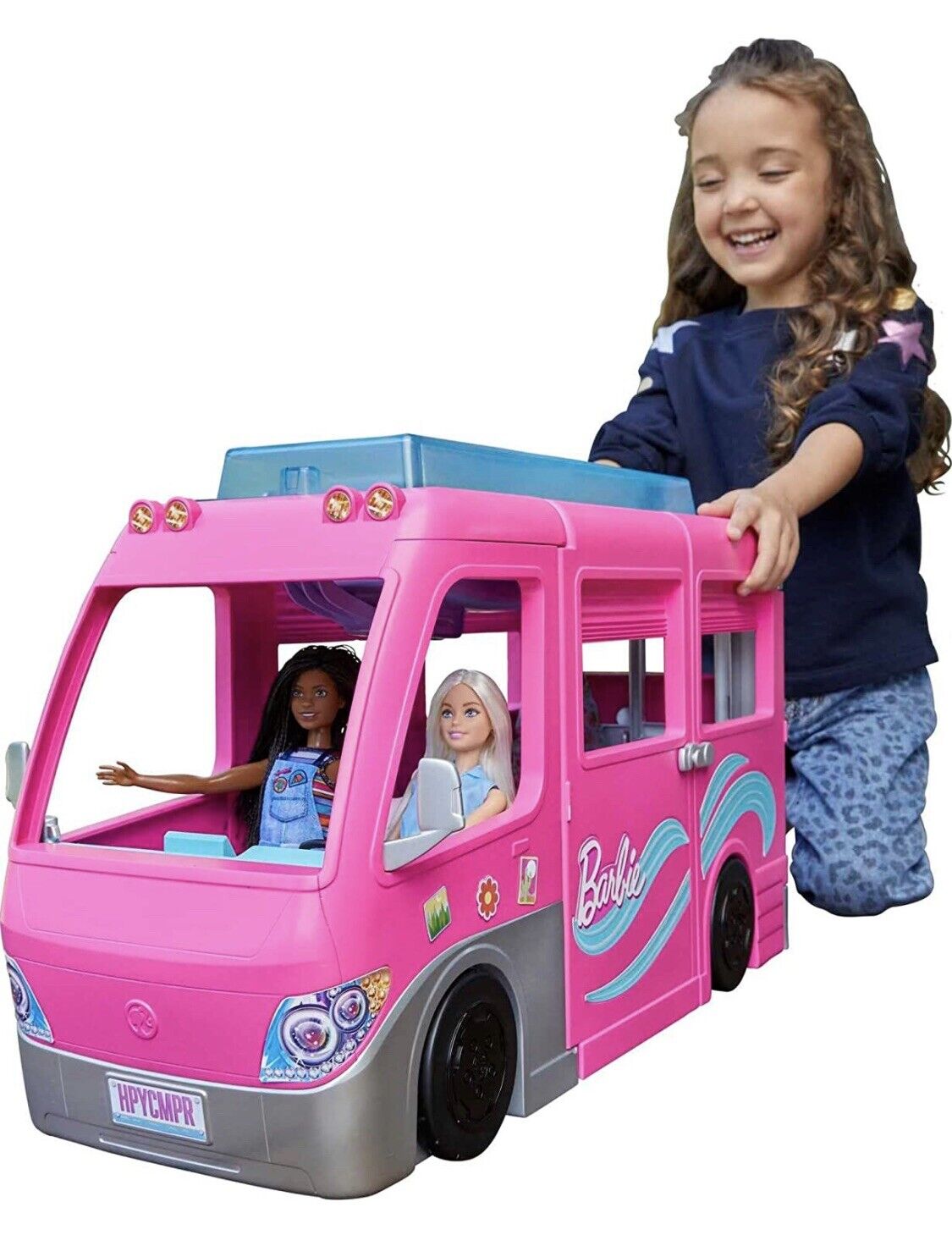 Barbie Camper, Doll Playset with 60 Accessories 