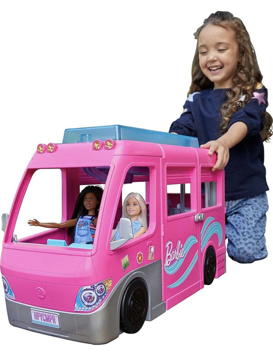 Barbie Camper, Doll Playset with 60 Accessories 