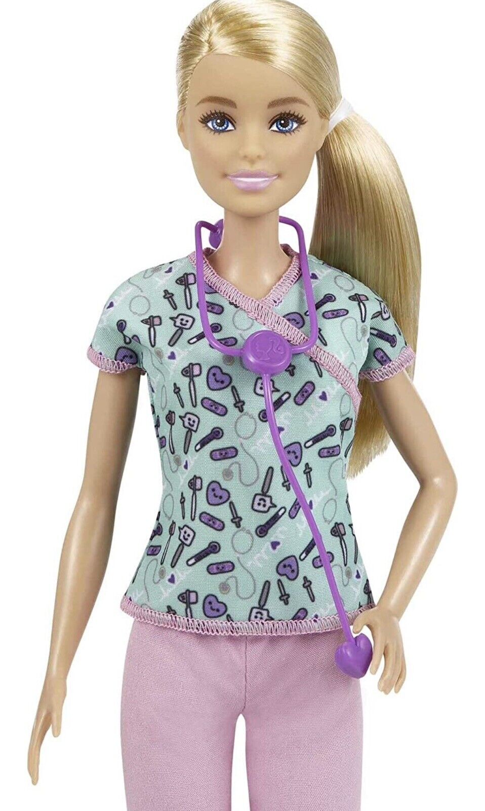 Barbie Nurse Blonde Doll with Scrubs 