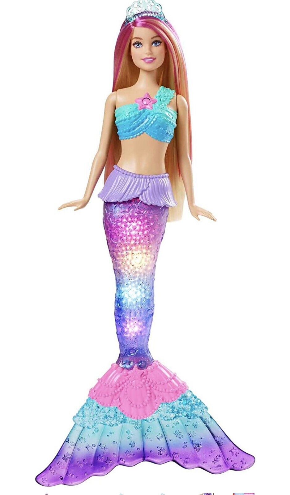 Barbie Mermaid Doll with Water-Activated Twinkle Light-Up Tail, Dreamtopia Merma