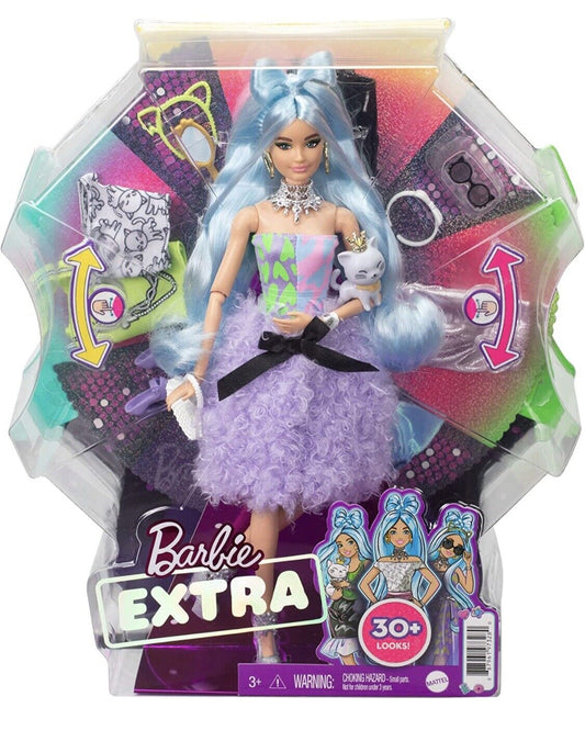 Barbie Extra Doll & Accessories Set with Pet, Mix & Match Pieces for 30+ Looks