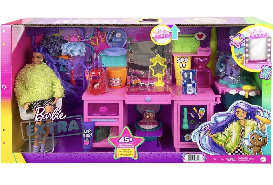 Barbie Extra Doll & Vanity Playset