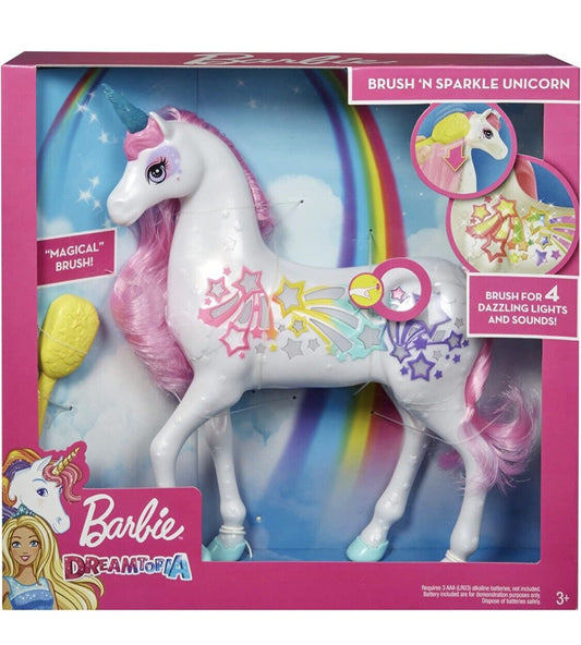 Barbie Dreamtopia Brush 'N Sparkle Unicorn with Lights and Sounds