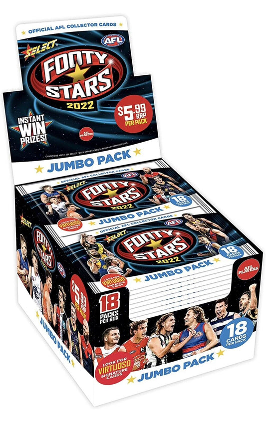 AFL Footy Stars Jumbo Collector Cards Sealed Box (18 Packs)