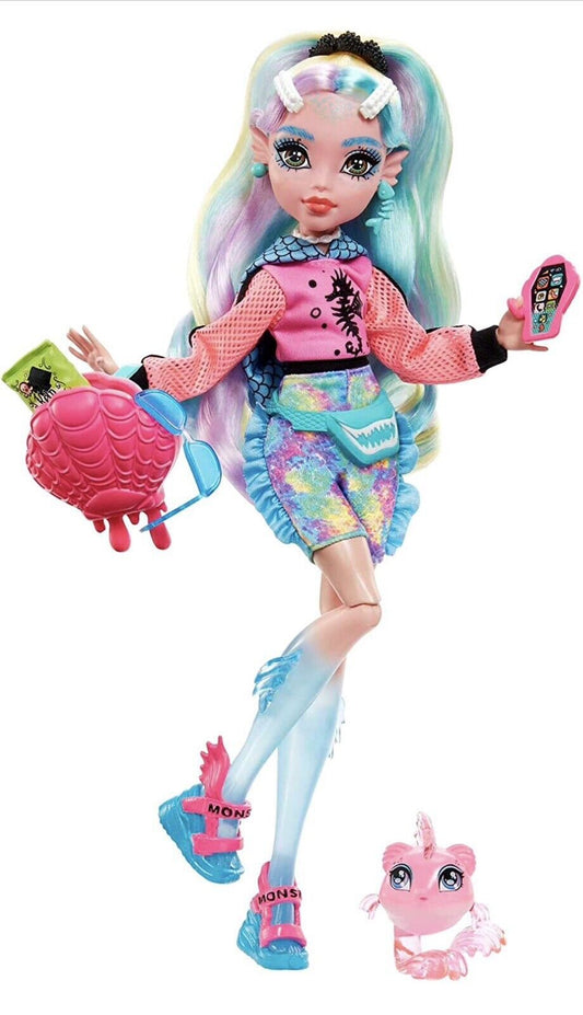 Monster High Doll Lagoona Blue with Accessories and Pet Piranha Posable Fashion