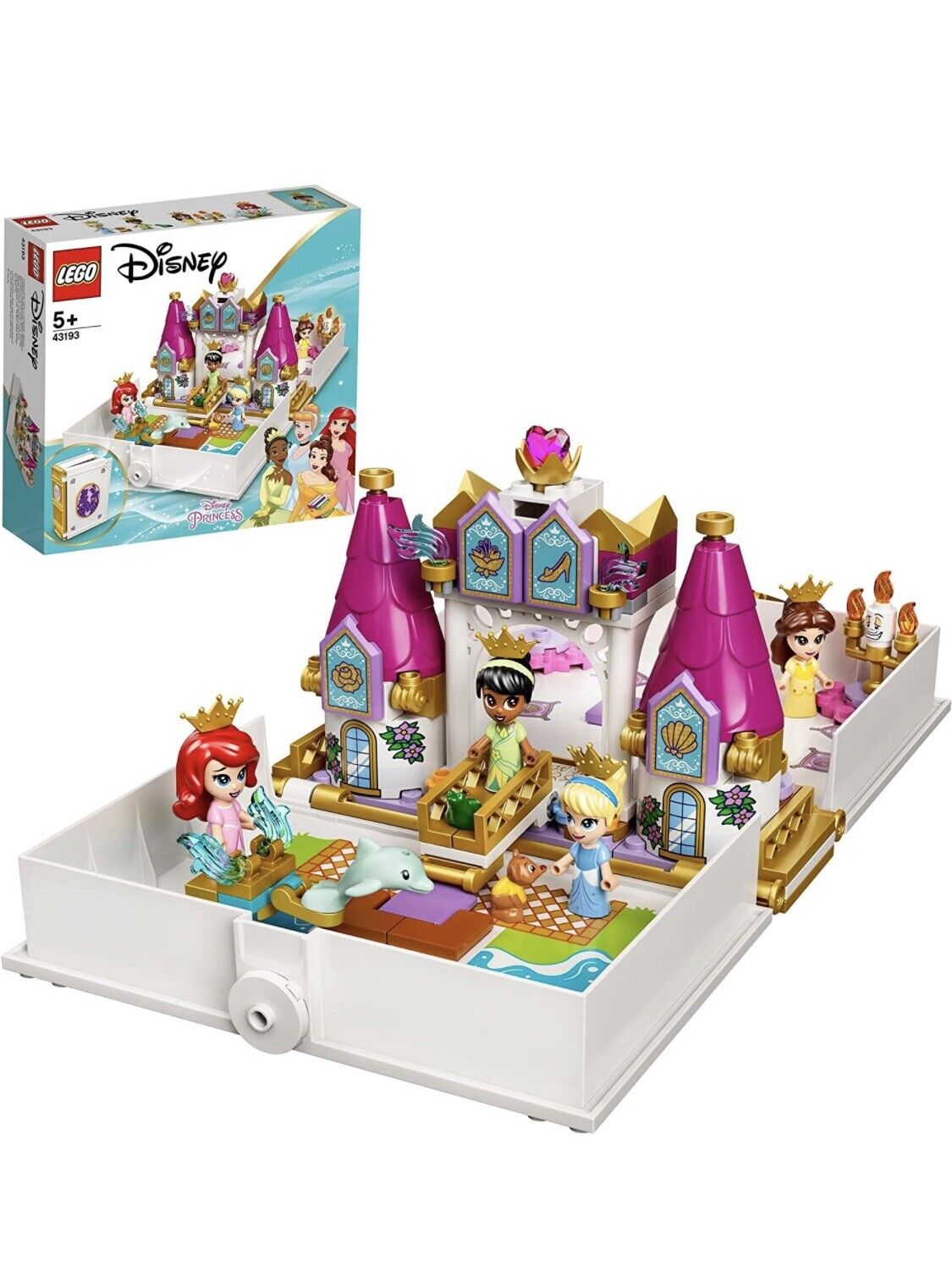 LEGO 43193 Disney Princess Ariel Belle Cinderella and Tiana’s Storybook