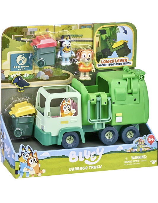 Bluey Garbage Truck 6.35Cm Poseable Figures Playset with Piece Count, Multicolor