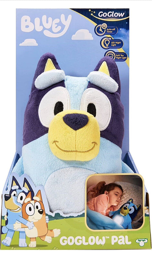 Goglow Bluey Bedtime Goglow Pal Official Bluey Cuddly Soft Toy 2 in 1 Plush