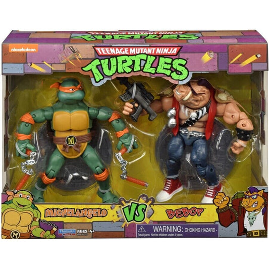 Teenage Mutant Ninja Turtles (TMNT) Classic Collection Mikey Vs Bebop 15cm