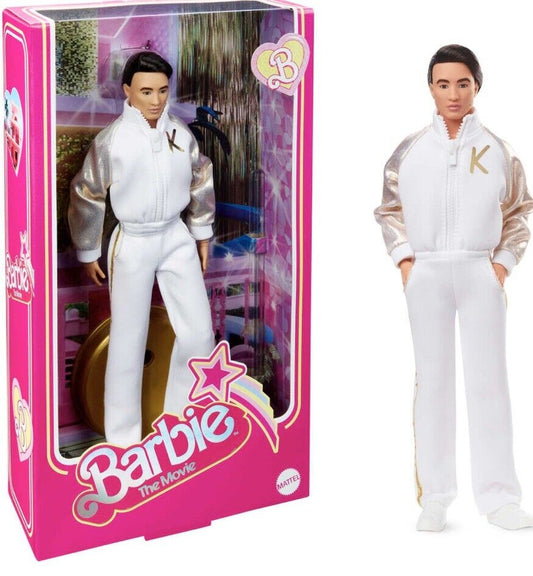 Barbie the Movie Collectible Ken Doll In White And Gold Tracksuit