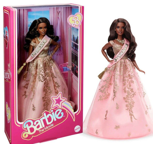 Barbie the Movie Collectible Doll, President Barbie In Pink And Gold Dress