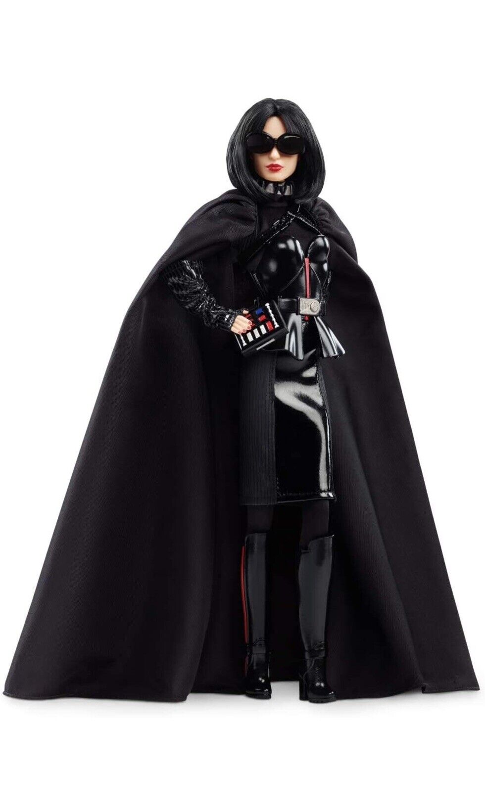 Barbie Star Wars Darth Vader Doll, Boots Glasses Cape Choker & Clutch Bag