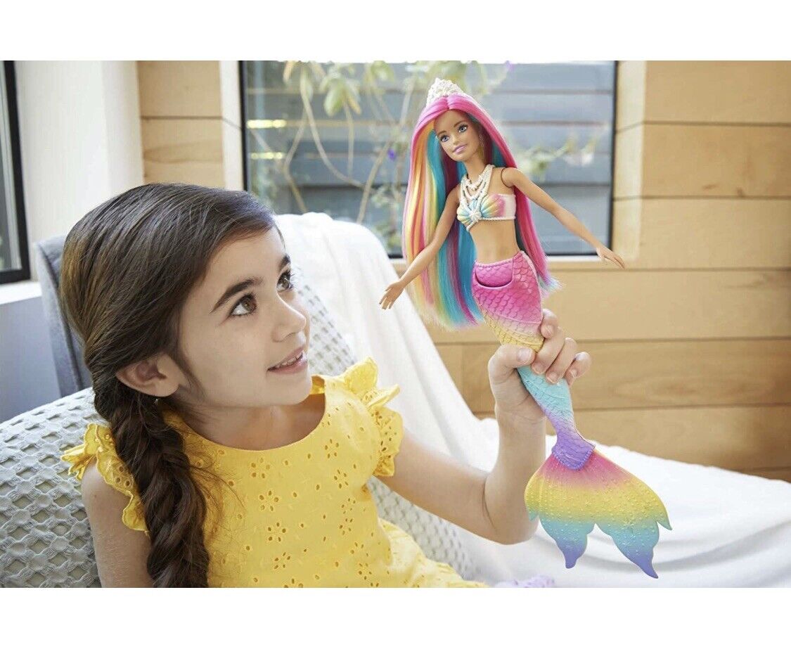 Barbie Dreamtopia Rainbow Magic Mermaid Doll Water Activated