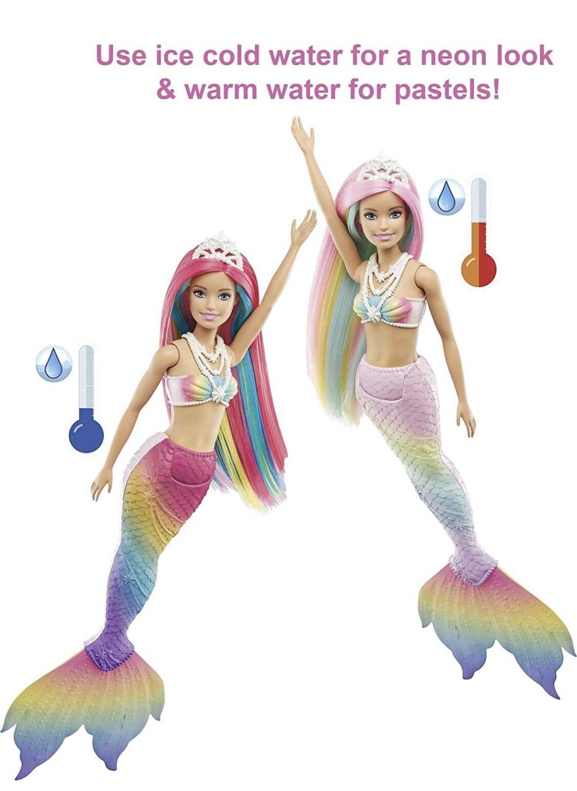 Barbie Dreamtopia Rainbow Magic Mermaid Doll Water Activated