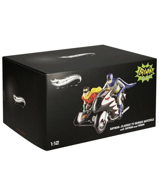 Hot Wheels Elite Batman Classic TV Series BATCYCLE Die Cast 1:12 Scale 