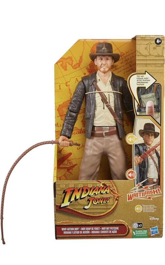 Hasbro Indiana Jones Talking Whip-Action Indy 12 Inch Figure Raiders of Lost Ark