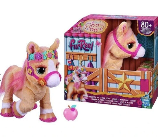 FurReal friends Cinnamon My Stylin’ Pony Toy; 35-cm Electronic Pet Toy