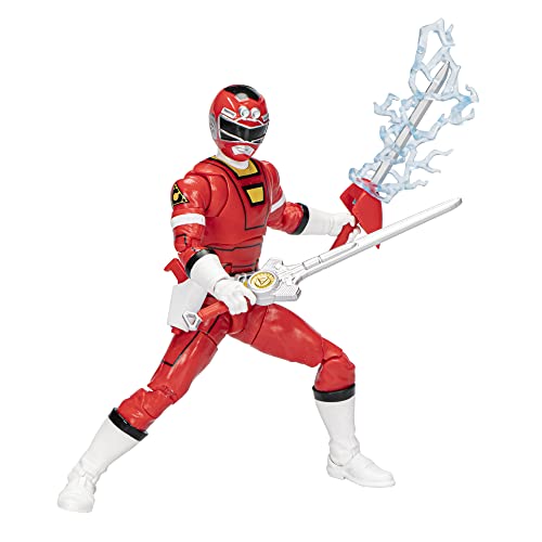 Power Rangers Lightning Collection Turbo Red Ranger 6-Inch Premium Collectible Action Figure Toy with Accessories, Kids Ages 4 and Up