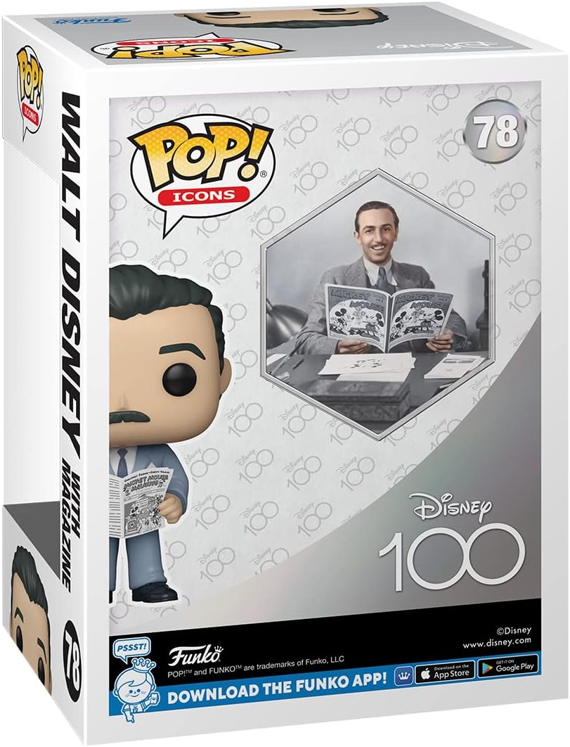 FUNKO POP! ICONS: Disney's 100th - Walt w/Magazine