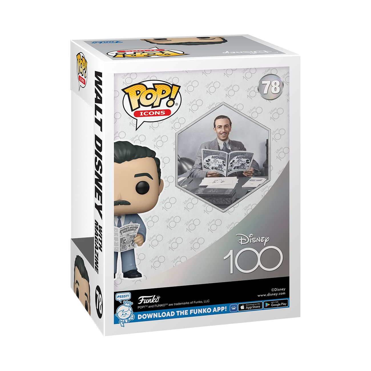 FUNKO POP! ICONS: Disney's 100th - Walt w/Magazine