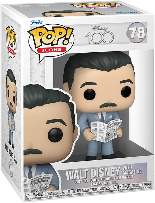 FUNKO POP! ICONS: Disney's 100th - Walt w/Magazine