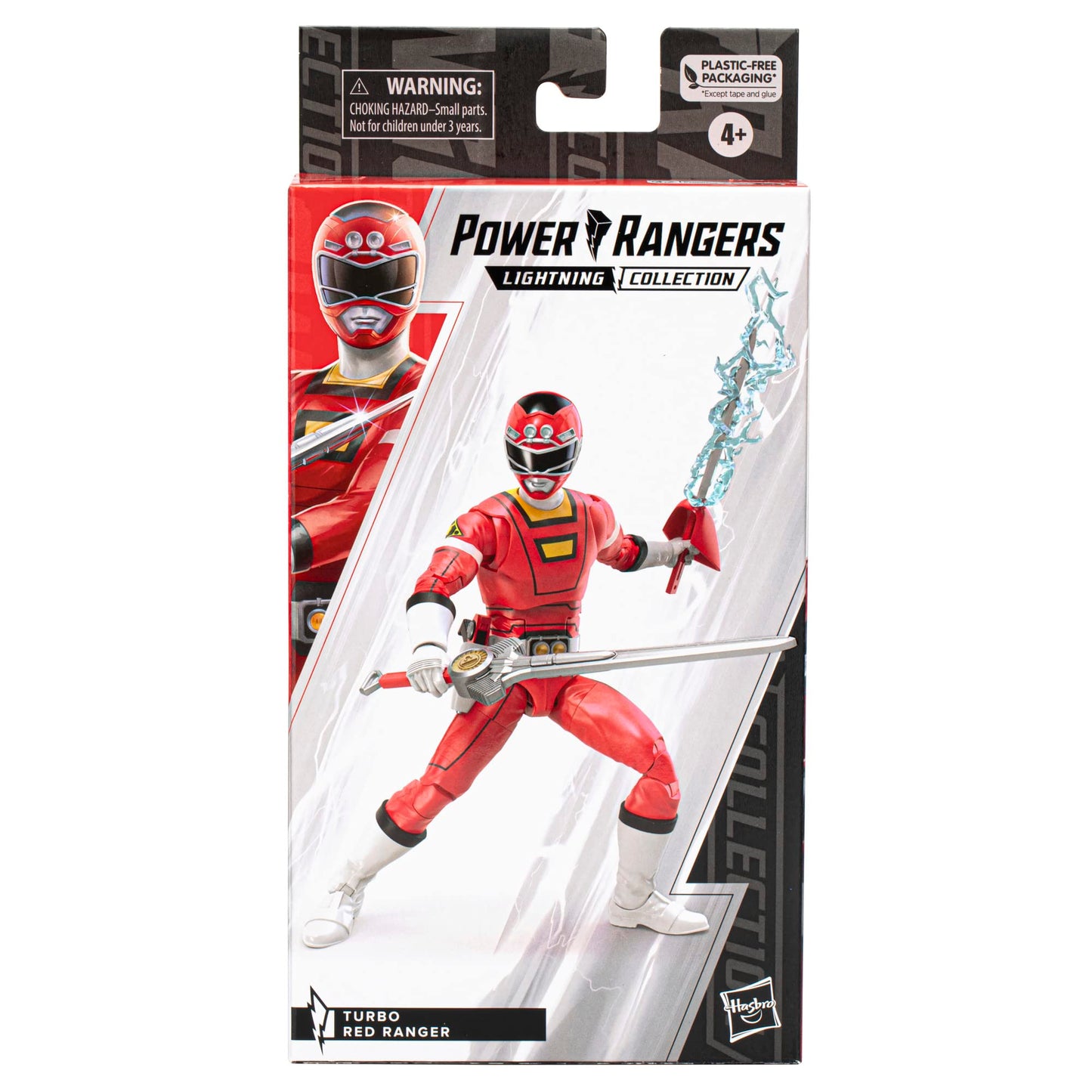 Power Rangers Lightning Collection Turbo Red Ranger 6-Inch Premium Collectible Action Figure Toy with Accessories, Kids Ages 4 and Up