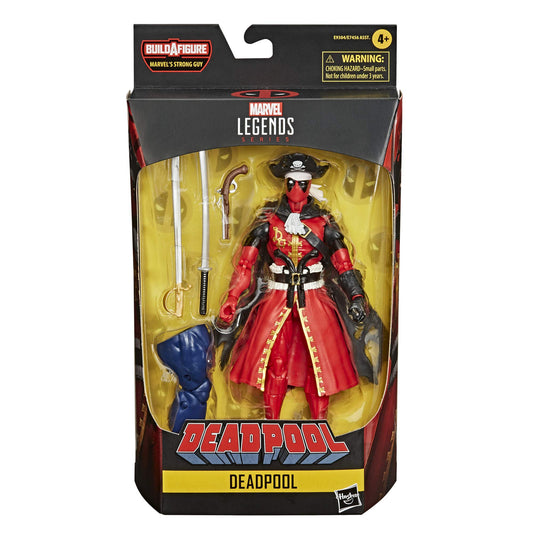 MARVEL - Deadpool - Legends Series - 6' Deadpool - Pirate suit with 3 Accessories - Premium Action Figure and Toys for Kids - Boys and Girls - Ages 4+