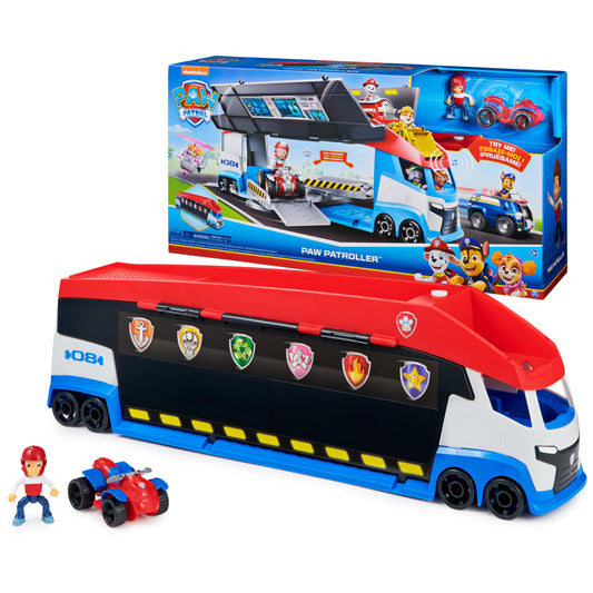 PAW PATROL, Transforming PAW Patroller with Dual Vehicle Launchers, Ryder Action Figure 